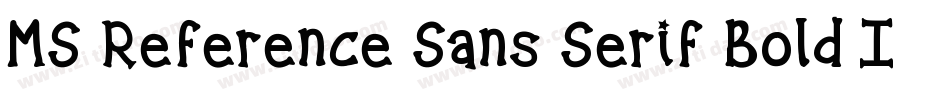 MS Reference Sans Serif Bold Italic字体转换